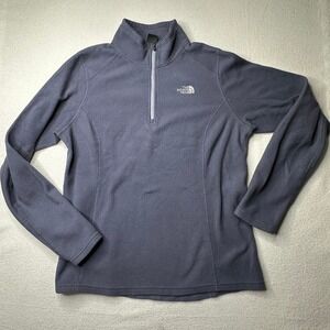 The‎ North Face Womens Purple Fleece Half Zip Pullover Long Sleeve Size L